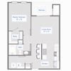 1 Bed, 1 Bath - 717 SF